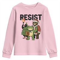 Portland Frog Protest Frogs Together Strong Youth Sweatshirt Funny Holiday Gift - Wonder Print Shop
