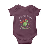 Portland Frog Protest Off To Fight Fascism Baby Onesie Funny Christmas Gift - Wonder Print Shop