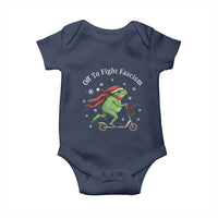 Portland Frog Protest Off To Fight Fascism Baby Onesie Funny Christmas Gift - Wonder Print Shop