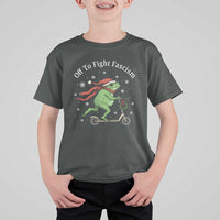 Portland Frog Protest Off To Fight Fascism T Shirt For Kid Funny Christmas Gift - Wonder Print Shop