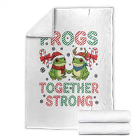 Frogs Together Strong Throw Blanket Funny Portland Christmas Resist Gift - Wonder Print Shop