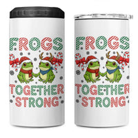 Frogs Together Strong 4 in 1 Can Cooler Tumbler Funny Portland Christmas Resist Gift - Wonder Print Shop