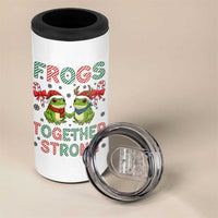 Frogs Together Strong 4 in 1 Can Cooler Tumbler Funny Portland Christmas Resist Gift - Wonder Print Shop