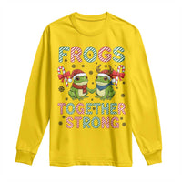 Frogs Together Strong Long Sleeve Shirt Funny Portland Christmas Resist Gift - Wonder Print Shop