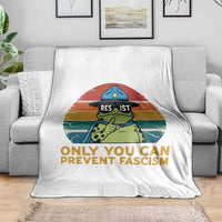 Only You Can Prevent Fascism Throw Blanket Funny Portland Frog Protest Gift - Wonder Print Shop