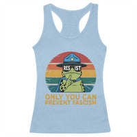 Only You Can Prevent Fascism Racerback Tank Top Funny Portland Frog Protest Gift - Wonder Print Shop