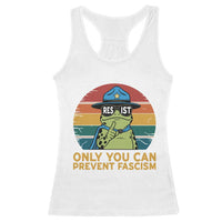 Only You Can Prevent Fascism Racerback Tank Top Funny Portland Frog Protest Gift - Wonder Print Shop