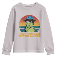Only You Can Prevent Fascism Youth Sweatshirt Funny Portland Frog Protest Gift - Wonder Print Shop