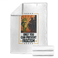 Funny Portland Frog Protest Throw Blanket Only You Can Prevent Fascism Gift - Wonder Print Shop