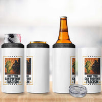 Funny Portland Frog Protest 4 in 1 Can Cooler Tumbler Only You Can Prevent Fascism Gift - Wonder Print Shop
