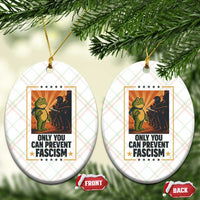 Funny Portland Frog Protest Ceramic Ornament Only You Can Prevent Fascism Gift - Wonder Print Shop