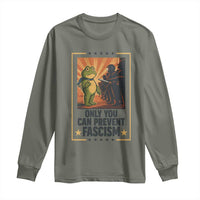 Funny Portland Frog Protest Long Sleeve Shirt Only You Can Prevent Fascism Gift - Wonder Print Shop