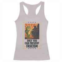 Funny Portland Frog Protest Racerback Tank Top Only You Can Prevent Fascism Gift - Wonder Print Shop