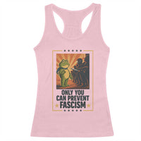 Funny Portland Frog Protest Racerback Tank Top Only You Can Prevent Fascism Gift - Wonder Print Shop