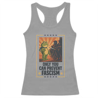 Funny Portland Frog Protest Racerback Tank Top Only You Can Prevent Fascism Gift - Wonder Print Shop