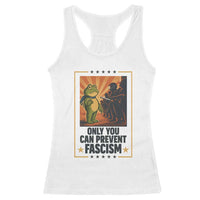 Funny Portland Frog Protest Racerback Tank Top Only You Can Prevent Fascism Gift - Wonder Print Shop