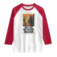 Funny Portland Frog Protest Raglan Shirt Only You Can Prevent Fascism Gift - Wonder Print Shop