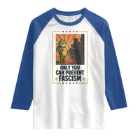 Funny Portland Frog Protest Raglan Shirt Only You Can Prevent Fascism Gift - Wonder Print Shop