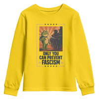 Funny Portland Frog Protest Youth Sweatshirt Only You Can Prevent Fascism Gift - Wonder Print Shop