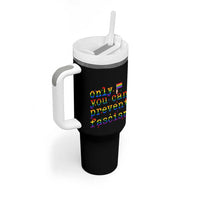 Funny LGBT Activist Tumbler With Handle Only You Can Prevent Fascism Protest Gift - Wonder Print Shop