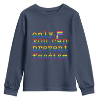 Funny LGBT Activist Youth Sweatshirt Only You Can Prevent Fascism Protest Gift - Wonder Print Shop