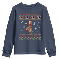 Funny Marcus The Worm You Are Ruining The Vibe Youth Sweatshirt Ugly Christmas Gift - Wonder Print Shop