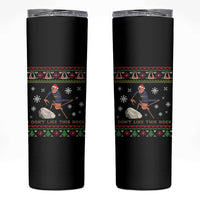 Funny Marcus The Worm Meme Skinny Tumbler I Do Not Like This Rock Ugly Christmas Gift - Wonder Print Shop