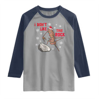 I Do Not Like This Rock Raglan Shirt Christmas Marcus The Worm Meme Gift - Wonder Print Shop