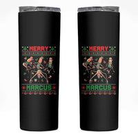 Funny Merry Marcus Skinny Tumbler Ugly Christmas Marcus The Worm Meme Gift - Wonder Print Shop