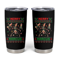 Funny Merry Marcus Tumbler Cup Ugly Christmas Marcus The Worm Meme Gift - Wonder Print Shop