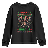 Funny Merry Marcus Youth Sweatshirt Ugly Christmas Marcus The Worm Meme Gift - Wonder Print Shop