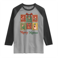 Christmas Marcus The Worm Meme Raglan Shirt Funny Merry Marcus Gift - Wonder Print Shop