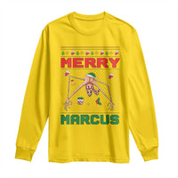 Marcus The Worm Meme Merry Marcus Long Sleeve Shirt Funny Ugly Christmas Gift - Wonder Print Shop