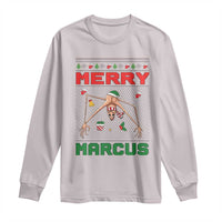Marcus The Worm Meme Merry Marcus Long Sleeve Shirt Funny Ugly Christmas Gift - Wonder Print Shop