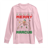 Marcus The Worm Meme Merry Marcus Long Sleeve Shirt Funny Ugly Christmas Gift - Wonder Print Shop
