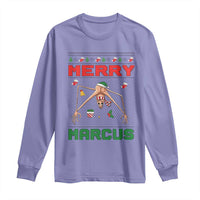 Marcus The Worm Meme Merry Marcus Long Sleeve Shirt Funny Ugly Christmas Gift - Wonder Print Shop
