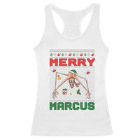 Marcus The Worm Meme Merry Marcus Racerback Tank Top Funny Ugly Christmas Gift - Wonder Print Shop