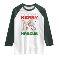 Marcus The Worm Meme Merry Marcus Raglan Shirt Funny Ugly Christmas Gift - Wonder Print Shop