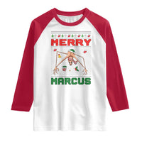 Marcus The Worm Meme Merry Marcus Raglan Shirt Funny Ugly Christmas Gift - Wonder Print Shop