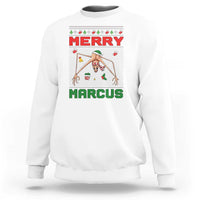 Marcus The Worm Meme Merry Marcus Sweatshirt Funny Ugly Christmas Gift - Wonder Print Shop