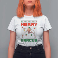 Marcus The Worm Meme Merry Marcus T Shirt For Women Funny Ugly Christmas Gift - Wonder Print Shop