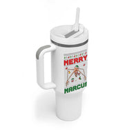 Marcus The Worm Meme Merry Marcus Tumbler With Handle Funny Ugly Christmas Gift - Wonder Print Shop
