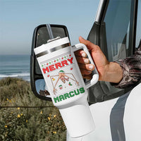 Marcus The Worm Meme Merry Marcus Tumbler With Handle Funny Ugly Christmas Gift - Wonder Print Shop