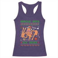 Marcus Says Six Seven Racerback Tank Top Funny Ugly Christmas Meme Gift - Wonder Print Shop