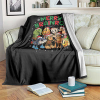 Gen Z Italian Merry Brainrot Christmas Throw Blanket Meme Holiday Gift - Wonder Print Shop