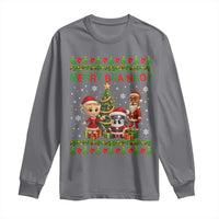 Merry Brainrot Long Sleeve Shirt Funny Ugly Christmas Italian Meme Gift - Wonder Print Shop
