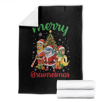 Merry Brainrotmas Throw Blanket Funny Italian Brainrot Meme Christmas - Wonder Print Shop