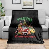 Merry Brainrotmas Throw Blanket Funny Italian Brainrot Meme Christmas - Wonder Print Shop