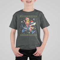 Funny Tung Tung Sahur Riding Tralala T Shirt For Kid Ugly Chritstmas Italian Brainrot Meme - Wonder Print Shop