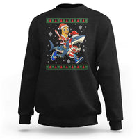 Funny Tung Tung Sahur Riding Tralala Sweatshirt Ugly Chritstmas Italian Brainrot Meme - Wonder Print Shop